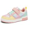imageLUCKY STEP Kids Slip On Sneaker Comfort Casual Running Tennis School Low Top Sneaker Strap Athletic Walking Shoes for ChildrenBoysGirlsPinkRainbow1