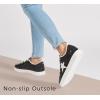 imageLUCKY STEP Fashion Star Glitter Sneakers  Sparkly Bling Shiny Bedazzled Wedding Bridal Shoes for WomenBlack Glitter