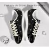 imageLUCKY STEP Fashion Star Glitter Sneakers  Sparkly Bling Shiny Bedazzled Wedding Bridal Shoes for WomenBlack Glitter