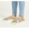 imageLUCKY STEP Fashion Star Glitter Sneakers  Sparkly Bling Shiny Bedazzled Wedding Bridal Shoes for WomenGold Pu
