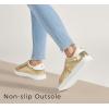 imageLUCKY STEP Fashion Star Glitter Sneakers  Sparkly Bling Shiny Bedazzled Wedding Bridal Shoes for WomenGold Pu