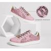 imageLUCKY STEP Fashion Star Glitter Sneakers  Sparkly Bling Shiny Bedazzled Wedding Bridal Shoes for WomenPink Glitter