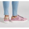 imageLUCKY STEP Fashion Star Glitter Sneakers  Sparkly Bling Shiny Bedazzled Wedding Bridal Shoes for WomenPink Glitter
