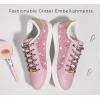 imageLUCKY STEP Fashion Star Glitter Sneakers  Sparkly Bling Shiny Bedazzled Wedding Bridal Shoes for WomenPink Glitter
