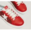 imageLUCKY STEP Fashion Star Glitter Sneakers  Sparkly Bling Shiny Bedazzled Wedding Bridal Shoes for WomenRed Glitter