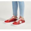 imageLUCKY STEP Fashion Star Glitter Sneakers  Sparkly Bling Shiny Bedazzled Wedding Bridal Shoes for WomenRed Glitter