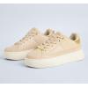imageLUCKY STEP Platform Glitter Sneakers for Women Fashion Sparkly Bling Shiny Low Top Tennis Sneakers Faux Leather Casual Walking ShoesBeige