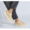 imageLUCKY STEP Platform Glitter Sneakers for Women Fashion Sparkly Bling Shiny Low Top Tennis Sneakers Faux Leather Casual Walking ShoesBeige