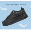 imageLUCKY STEP Platform Glitter Sneakers for Women Fashion Sparkly Bling Shiny Low Top Tennis Sneakers Faux Leather Casual Walking ShoesBlack