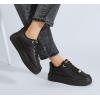 imageLUCKY STEP Platform Glitter Sneakers for Women Fashion Sparkly Bling Shiny Low Top Tennis Sneakers Faux Leather Casual Walking ShoesBlack