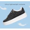 imageLUCKY STEP Platform Glitter Sneakers for Women Fashion Sparkly Bling Shiny Low Top Tennis Sneakers Faux Leather Casual Walking ShoesBlack Glitter