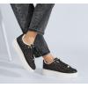 imageLUCKY STEP Platform Glitter Sneakers for Women Fashion Sparkly Bling Shiny Low Top Tennis Sneakers Faux Leather Casual Walking ShoesBlack Glitter