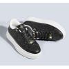 imageLUCKY STEP Platform Glitter Sneakers for Women Fashion Sparkly Bling Shiny Low Top Tennis Sneakers Faux Leather Casual Walking ShoesBlack Glitter