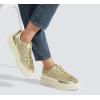 imageLUCKY STEP Platform Glitter Sneakers for Women Fashion Sparkly Bling Shiny Low Top Tennis Sneakers Faux Leather Casual Walking ShoesGold Glitter