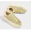 imageLUCKY STEP Platform Glitter Sneakers for Women Fashion Sparkly Bling Shiny Low Top Tennis Sneakers Faux Leather Casual Walking ShoesGold Glitter