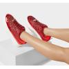 imageLUCKY STEP Platform Glitter Sneakers for Women Fashion Sparkly Bling Shiny Low Top Tennis Sneakers Faux Leather Casual Walking ShoesRed Glitter