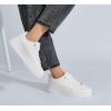 imageLUCKY STEP Platform Glitter Sneakers for Women Fashion Sparkly Bling Shiny Low Top Tennis Sneakers Faux Leather Casual Walking ShoesWhite