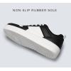 imageLUCKY STEP Women Fashion Sparkle Rhinestone Sneakers White Leather Low Top Tennis Shoes Lace Up Casual Comfortable Walking ShoeBlackWhite