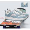 imageLUCKY STEP Women Fashion Sparkle Rhinestone Sneakers White Leather Low Top Tennis Shoes Lace Up Casual Comfortable Walking ShoeDenim Blue Rhinestone