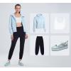 imageLUCKY STEP Women Fashion Sparkle Rhinestone Sneakers White Leather Low Top Tennis Shoes Lace Up Casual Comfortable Walking ShoeDenim Blue Rhinestone