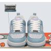 imageLUCKY STEP Women Fashion Sparkle Rhinestone Sneakers White Leather Low Top Tennis Shoes Lace Up Casual Comfortable Walking ShoeDenim Blue Rhinestone