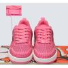 imageLUCKY STEP Women Fashion Sparkle Rhinestone Sneakers White Leather Low Top Tennis Shoes Lace Up Casual Comfortable Walking ShoeFuchsia Rhinestone
