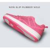 imageLUCKY STEP Women Fashion Sparkle Rhinestone Sneakers White Leather Low Top Tennis Shoes Lace Up Casual Comfortable Walking ShoeFuchsia Rhinestone
