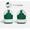 imageLUCKY STEP Women Fashion Sparkle Rhinestone Sneakers White Leather Low Top Tennis Shoes Lace Up Casual Comfortable Walking ShoeGreenWhite