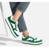 imageLUCKY STEP Women Fashion Sparkle Rhinestone Sneakers White Leather Low Top Tennis Shoes Lace Up Casual Comfortable Walking ShoeGreenWhite