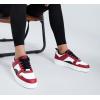 imageLUCKY STEP Women Fashion Sparkle Rhinestone Sneakers White Leather Low Top Tennis Shoes Lace Up Casual Comfortable Walking ShoeRedWhite