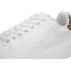 imageLUCKY STEP Women Rivet Stud Platform Sneakers  White Tennis Snake Leopard Student Low Top Casual Shoes