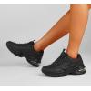 imageLUCKY STEP Womens Air Cushion Fashion Sneakers Platform Casual Walking Resistant Tennis Shoes Hologram Leather Comfortable Travel SneakersAll Black