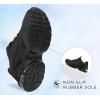 imageLUCKY STEP Womens Air Cushion Fashion Sneakers Platform Casual Walking Resistant Tennis Shoes Hologram Leather Comfortable Travel SneakersAll Black