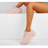 imageLUCKY STEP Womens Air Cushion Fashion Sneakers Platform Casual Walking Resistant Tennis Shoes Hologram Leather Comfortable Travel SneakersNude