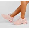 imageLUCKY STEP Womens Air Cushion Fashion Sneakers Platform Casual Walking Resistant Tennis Shoes Hologram Leather Comfortable Travel SneakersNude