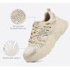 imageLUCKY STEP Womens Chunky Rhinestone Fashion Sneakers  Sparkly Platform Thick Dad Rave Mesh Walking ShoesBeige Rhinestone