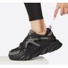 imageLUCKY STEP Womens Chunky Rhinestone Fashion Sneakers  Sparkly Platform Thick Dad Rave Mesh Walking ShoesBlack Rhinestone