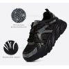 imageLUCKY STEP Womens Chunky Rhinestone Fashion Sneakers  Sparkly Platform Thick Dad Rave Mesh Walking ShoesBlack Rhinestone