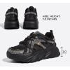imageLUCKY STEP Womens Chunky Rhinestone Fashion Sneakers  Sparkly Platform Thick Dad Rave Mesh Walking ShoesBlack Rhinestone