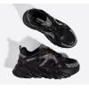 imageLUCKY STEP Womens Chunky Rhinestone Fashion Sneakers  Sparkly Platform Thick Dad Rave Mesh Walking ShoesBlack Rhinestone