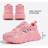 imageLUCKY STEP Womens Chunky Rhinestone Fashion Sneakers  Sparkly Platform Thick Dad Rave Mesh Walking ShoesPink Rhinestone