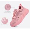 imageLUCKY STEP Womens Chunky Rhinestone Fashion Sneakers  Sparkly Platform Thick Dad Rave Mesh Walking ShoesPink Rhinestone