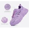imageLUCKY STEP Womens Chunky Rhinestone Fashion Sneakers  Sparkly Platform Thick Dad Rave Mesh Walking ShoesPurple Rhinestone