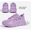 imageLUCKY STEP Womens Chunky Rhinestone Fashion Sneakers  Sparkly Platform Thick Dad Rave Mesh Walking ShoesPurple Rhinestone
