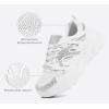 imageLUCKY STEP Womens Chunky Rhinestone Fashion Sneakers  Sparkly Platform Thick Dad Rave Mesh Walking ShoesWhite Rhinestone