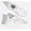 imageLUCKY STEP Womens Chunky Rhinestone Fashion Sneakers  Sparkly Platform Thick Dad Rave Mesh Walking ShoesWhite Rhinestone