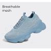imageLUCKY STEP Womens Chunky Rhinestone Sneaker Sparkly Bling Bedazzled Mesh Slip on Elastic Sock Glitter Shiny Rave Walking ShoesBlue Rhinestone