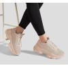 imageLUCKY STEP Womens Chunky Rhinestone Sneaker Sparkly Bling Bedazzled Mesh Slip on Elastic Sock Glitter Shiny Rave Walking ShoesNude Rhinestone