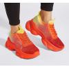 imageLUCKY STEP Womens Chunky Rhinestone Sneaker Sparkly Bling Bedazzled Mesh Slip on Elastic Sock Glitter Shiny Rave Walking ShoesOrange Rhinestone