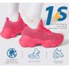 imageLUCKY STEP Womens Chunky Rhinestone Sneaker Sparkly Bling Bedazzled Mesh Slip on Elastic Sock Glitter Shiny Rave Walking ShoesPink Rhinestone
